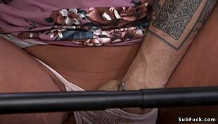 Huge tits milf sub endures rough bdsm fucking