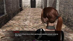 I love fingering my small tits while masturbating as a redhead knight's tale unfolds.