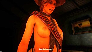 In rdr2 porn, sadie rides john's cock passionately in pov scene without sound