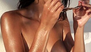 Petra Red In Summer Erotica, Wet And Oiled For Photography