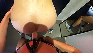 a naughty nurse dominates her patient with pegging in the hospital until he cums hard