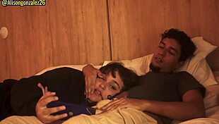 watching netflix with stepsister, couldn't resist putting dick in mouth, almost caught