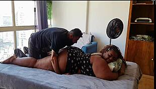 Ebony Goddess Licks Huge Tits