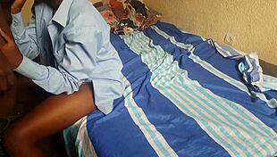 that ebony teen gets fucked hard in this homemade quickie