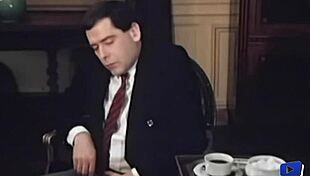 Marianne and Dominique Seduce Butler in Sexy Lingerie