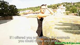 Euro Girl In Glasses Gets Neighborly Facial