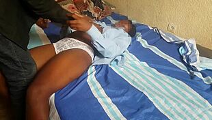 that ebony teen gets fucked hard in this homemade quickie