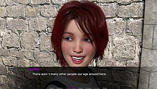 I love fingering my small tits while masturbating as a redhead knight's tale unfolds.