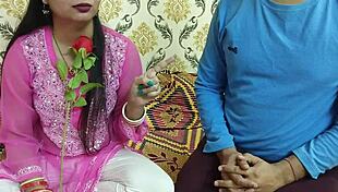 Indian Couple Celebrates Valentine's Week with Rose Day