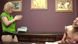 angry blonde dom... ugh, love when he cums on my ass