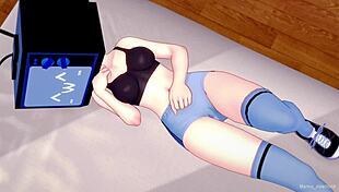 Frotando La Vagina De Tv Woman Para Calentarla