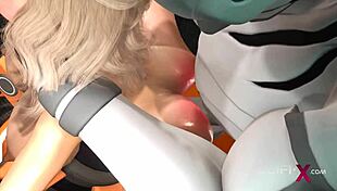 busty blonde bent over for android