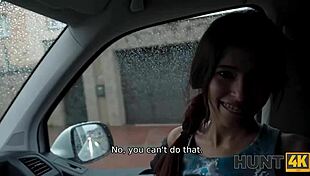 Latina Cuckold Watches Old Tattoo Woman Get Fucked In Car With Clothes Ripped During Road Trip