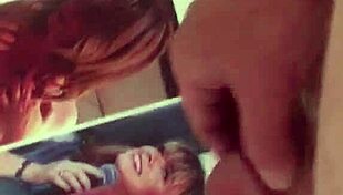 Brad and ginger receive a cum tribute during masturbation