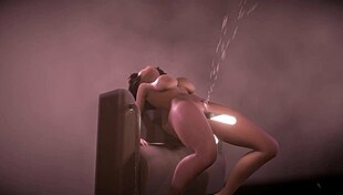 Aunt Cass in Double Dildo Fun