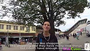 wow, this cute brunette with small tits is banging hard!