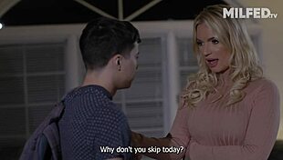 Wow! Mom In Law Seduces Her Young 18+ Step Daughter's Boyfriend with Kissing and Fat Tits!