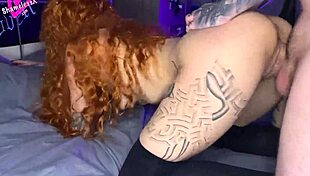 She takes it hard in doggy style, then deepthroats passionately, ending with cum on her ass.