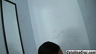 licensed to blow - lee stone throat fucks black babe natasha dulce with tits and blowjob at gloryhole