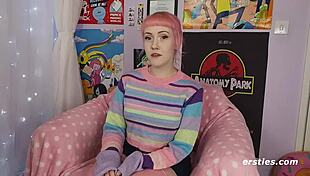 Sexy evie dives into double penetration fun with toys and fingering, reaching intense orgasms