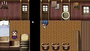 tanned girl natsuki flashes huge tits in hentai game