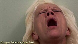 brunette deep sucks stranger dick fucks poses cum on tits