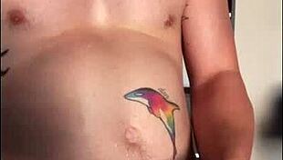 Twink Jerks Off His Monster Cock in the Sunlight 😏