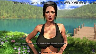 feeling so excited as crazy step sister gets caught swimming naked in the forest