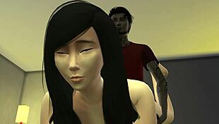 Alodia rides in this intriguing anime hentai scene