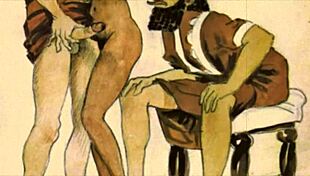 What a vintage erotic illustration of anime hentai!