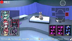 Poppi and Ari in the Heat Nightclub game