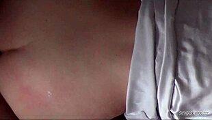 blonde HOUSEWIFE BLOWS hubby WHILE FUCKED by friend