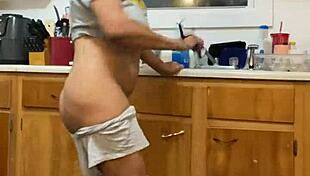 Anna Maria Mature Latina Dances and Does Dishes Part III