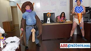 i'm watching interracial gay guys drilling bareback, so hot