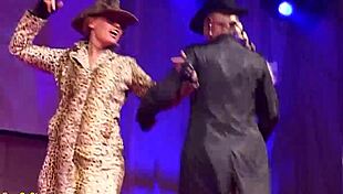 i witnessed a scandalous public flexi lesbian milf striptease with big tits, voyeur style... oh man