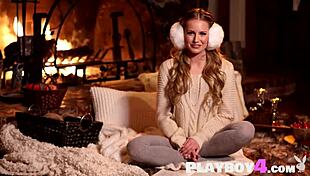 Stunning teen Scarlett Sage boldly poses naked on bar after intense striptease