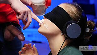my best friend tricked me into tasting cum with tongue roleplay old blindfolded teen 18+