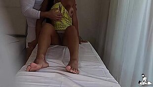 Latina wife feels intense pleasure during tantric massage session