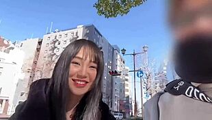 Ever seen a shy 22-year-old gal like Akiko Hinagata swallow in the bath?