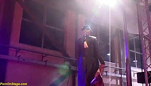 i witnessed a scandalous public flexi lesbian milf striptease with big tits, voyeur style... oh man