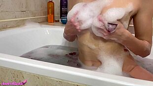 Girl Enjoys Relaxing Bath Time with Amberblushx