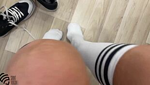 Foot Fetish In Sneakers And Socks