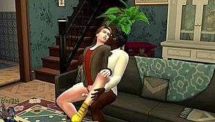 Gay threesome with anal sex and big black cocks