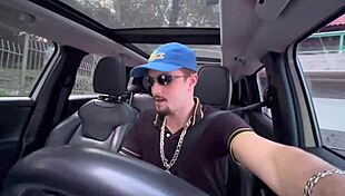 the young brazilian novice offered his ass to the favela uber driver in a bisexual encounter