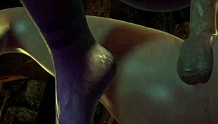 I watch sexy purple elf bouncing on top in pov 3d porn