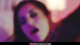 Spanish teen takes fat cock deep in pussy