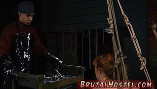 A young girl in big dick bondage gangbang