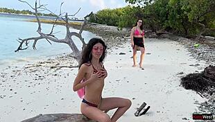 Katty Receives Golden Shower On Public Beach With Sucking And Squirting