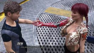 stranded in space 18 - flirting with half-robot girl