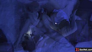 teen babe rimming and ass fucking her petite lesbian friends